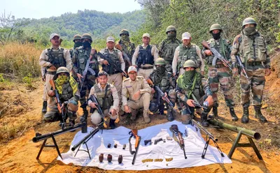 manipur  huge cache of arms and ammo recovered from imphal east