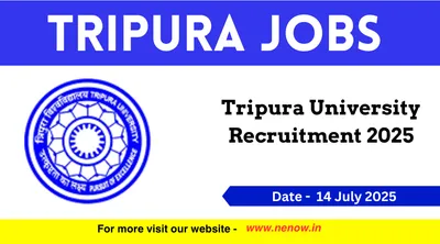 tripura jobs   tripura university recruitment 2025