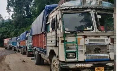 mizoram  717 vehicles stranded as aizawl silchar highway worsens after heavy rain