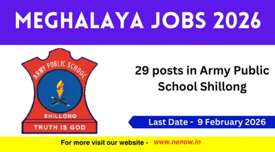 meghalaya jobs 2026   29 posts in army public school  shillong