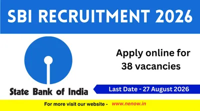 sbi recruitment 2026   apply online for 38 vacancies