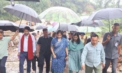 eight member centre delegation visits flood hit arunachal  assures assistance