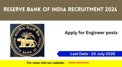 reserve bank of india recruitment 2026   apply for engineer posts
