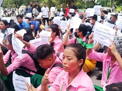 manipur  students protest erupts over govt’s failure to address violence in state