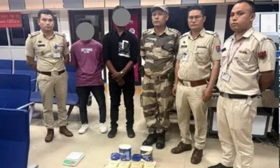 manipur  two held with suspected heroin at imphal airport