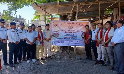 arunachal  east siang police crack down on modified silencer pipes in pasighat