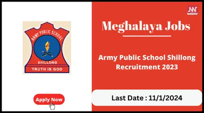 meghalaya jobs   army public school shillong recruitment 2023