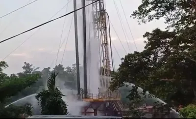 assam  ongc caps gas blowout at sivasagar oil well after 16 days