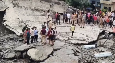 two dead  13 injured after water tank collapses in mathura
