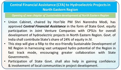 cabinet approves rs 4136 crore financial aid for hydro projects in northeast