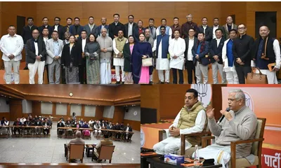 manipur  meitei  amp  kuki zo bjp mlas sit together in delhi after two years of conflict