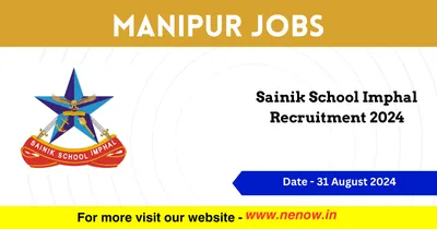 manipur jobs   sainik school imphal recruitment 2024