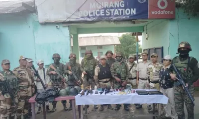 manipur  insurgent camp busted  weapons cache seized in joint operation