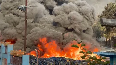meghalaya  fire destroys phe dept storage in shillong