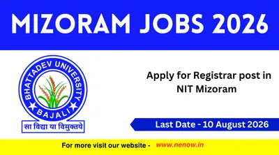 mizoram jobs 2026   apply for registrar post in nit  mizoram