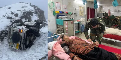 sikkim  indian army troopers rescue five tourists stranded in snow after accident