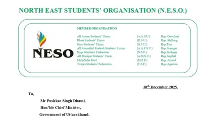 neso flags safety concerns after tripura student killed  sends memorandum to uttarakhand cm