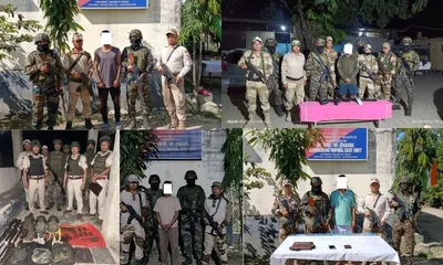 manipur  security forces arrest 4 rebels  seize huge arms cache