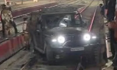 nagaland  vehicle illegally enters railway tracks  dimapur police detain driver