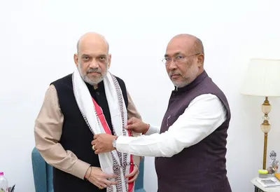 amit shah assures manipur cm of restoration of early peace