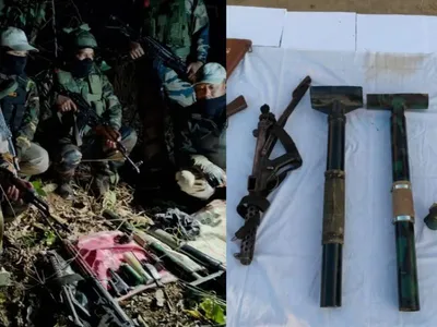 manipur  huge cache of arms   ammo seized in imphal