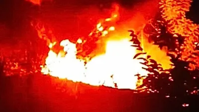 massive fire engulfs plastics factory in manipur  hundreds evacuated