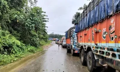 mizoram  over 800 stranded vehicles cleared on aizawl–silchar highway after road repairs