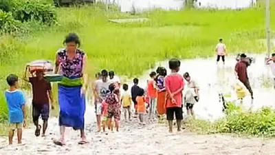 manipur  130 idps shifted to safer places after flash flood