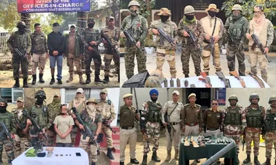 manipur  security forces seize arms  arrest three militants from multiple insurgent groups
