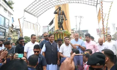 assam cm unveils statues of netaji  mangal pandey in silchar  declares flyover