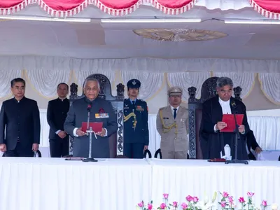 vijay kumar singh takes oath as governor of mizoram