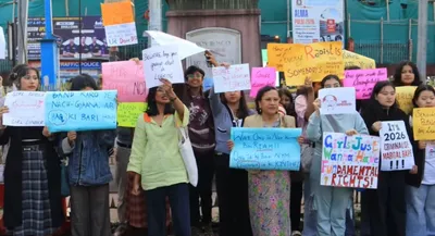 ‘it’s a dress  not our yes’  meghalaya women protest violence  harassment