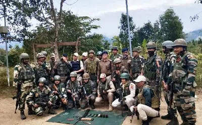 manipur  large cache of arms  ammo and explosives recovered in imphal east