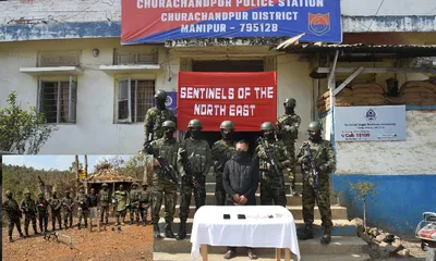 manipur  chin kuki mizo army cadre arrested in churachandpur