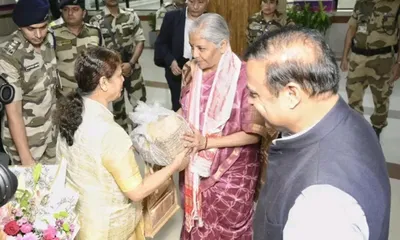 fm nirmala sitharaman visits assam to inaugurate  inspect key development projects