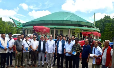 nagaland cm neiphiu rio distributes 35 tractors  six tata mobiles under cmcf