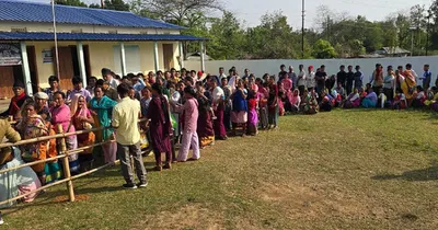 phase 2 of lok sabha elections  9 71  voter turnout recorded in assam till 9am