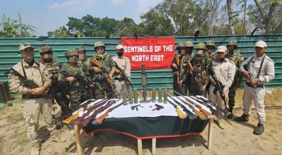 manipur  security forces recover arms cache ahead of lok sabha elections