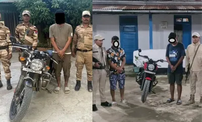 manipur  three arrested for vehicle theft in thoubal