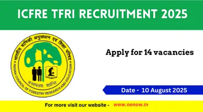 icfre tfri recruitment 2025   apply for 14 vacancies