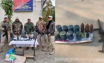 manipur  arms and explosives seized in naga village