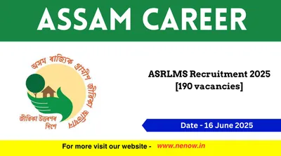 assam career   asrlms recruitment 2025  190 vacancies 