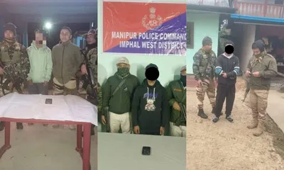 three militants arrested in manipur for extortion activities