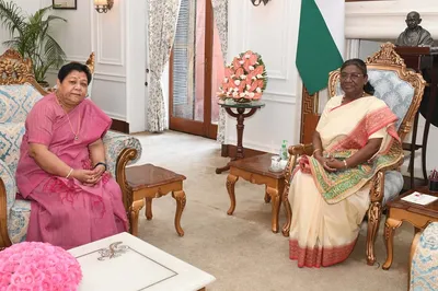 manipur governor meets president murmu in delhi  seeks immediate assistance for idps