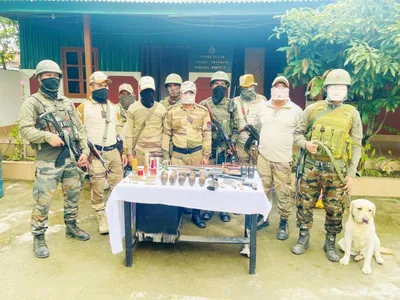 manipur  security forces recover another cache of arms   ammunition