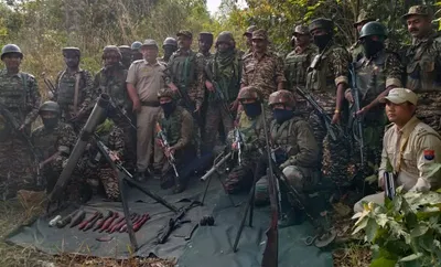 manipur  arms cache including rocket launcher seized in churachandpur