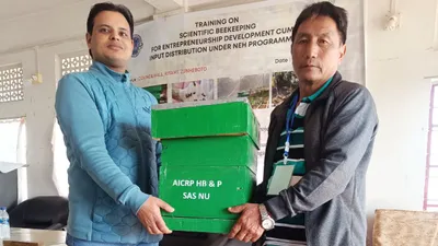 nagaland  zunheboto farmers trained in scientific beekeeping