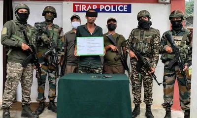 arunachal  nscn r cadre surrenders before security forces in tirap