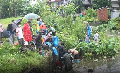 arunachal  over 25 000 kg of garbage removed from pane korong river