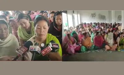 manipur  idps protest in imphal west over missing land records